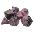 Pink & Black Marble - Set of 7 Polyhedral Dice