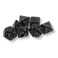 Black Runic - Set of 7 Polyhedral Dice