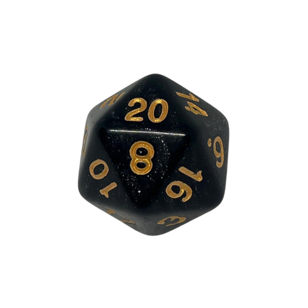 Black Sparkle - Set of 7 Polyhedral Dice