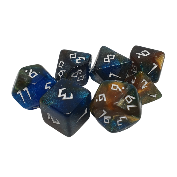 Blue Galaxy - Set of 7 Polyhedral Dice