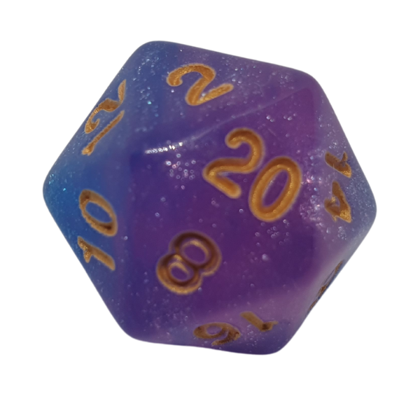 Blue & Pink Sparkle - Set of 7 Polyhedral Dice