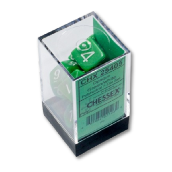 Green Opaque - Chessex - Set of 7 Polyhedral Dice