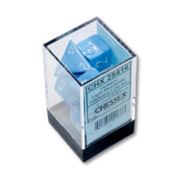 Light Blue Opaque - Chessex - Set of 7 Polyhedral Dice