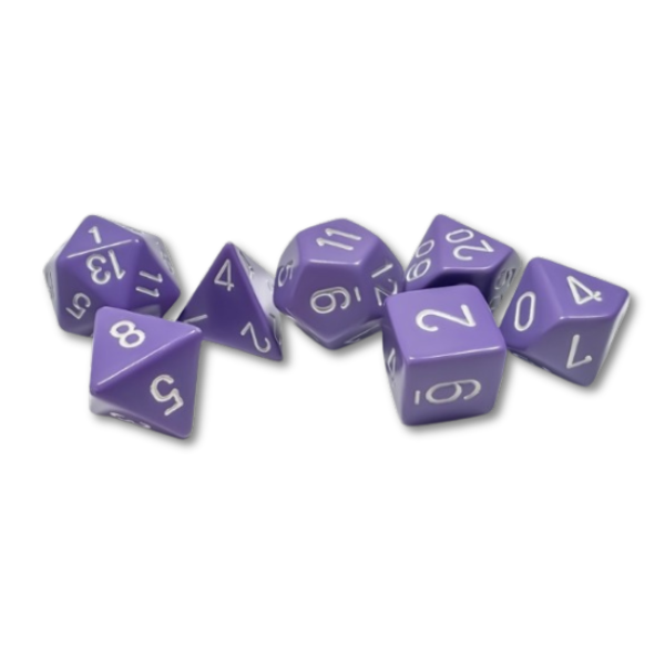 Purple Opaque - Chessex - Set of 7 Polyhedral Dice