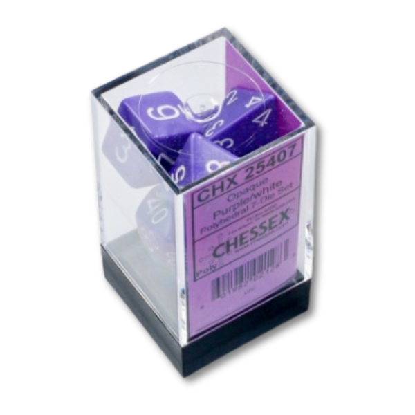 Purple Opaque - Chessex - Set of 7 Polyhedral Dice