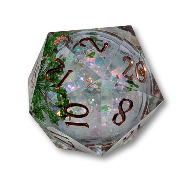 Enchanted Meadow - Liquid Core - Sharp Edge - Set of 7 Polyhedral Dice