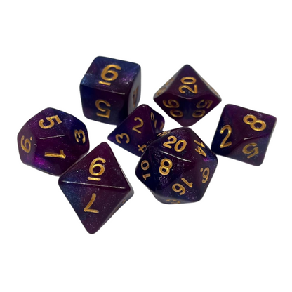 Galaxy Sparkle - Set of 7 Polyhedral Dice