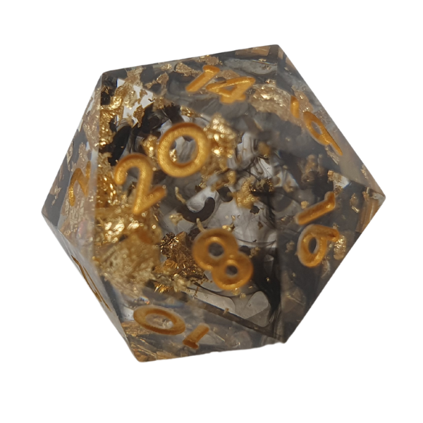 Gilded Gold - Sharp Edge - Set of 7 Polyhedral Dice