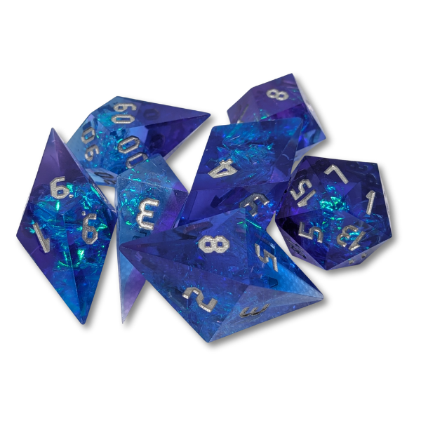 Glacial Shard - Sharp Edge - Set of 7 Polyhedral Dice