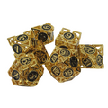 Gold & Black Metal - Set of 7 Polyhedral Dice