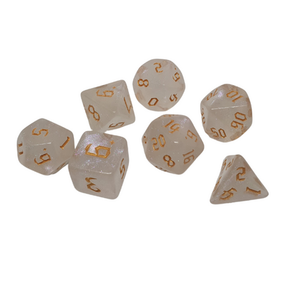 Gold Crystal - Set of 7 Polyhedral Dice