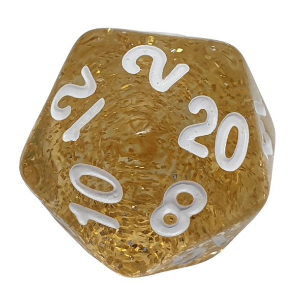 Gold Glitter - Set of 7 Polyhedral Dice