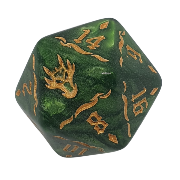 Green Dragon - Set of 7 Polyhedral Dice