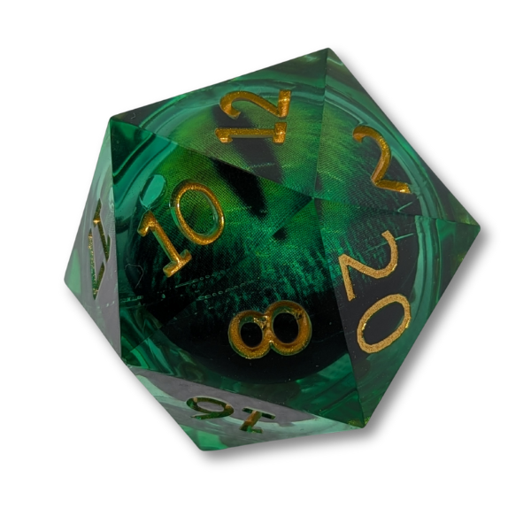 Green Eye - Liquid Core - Chonk D20