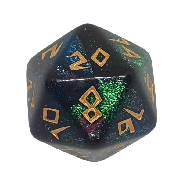 Green Galaxy - Set of 7 Polyhedral Dice