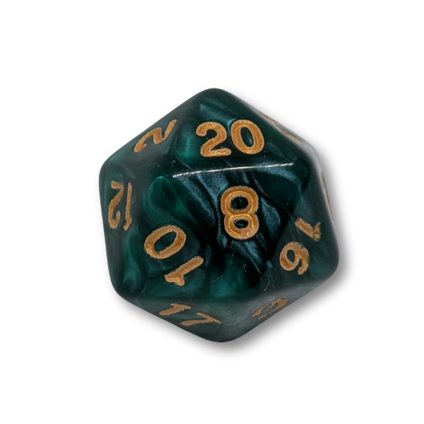 Teal Marble - Set of 7 Polyhedral Dice