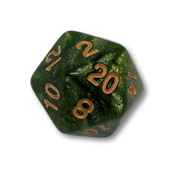 Green Marble - Set of 7 Polyhedral Dice