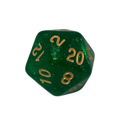 Green Sparkle - Set of 7 Polyhedral Dice