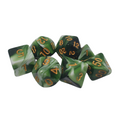 Green & White Marble - Set of 7 Polyhedral Dice