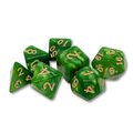 Light Green Marble - Set of 7 Polyhedral Dice