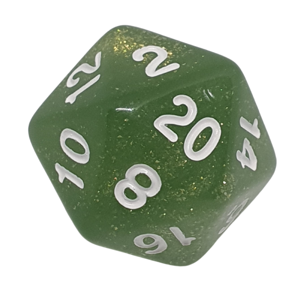 Lime Green Sparkle - Set of 7 Polyhedral Dice