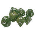 Lime Green Sparkle - Set of 7 Polyhedral Dice