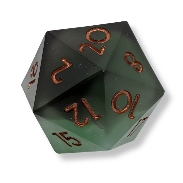 Malachite Smoke - Sharp Edge - Set of 7 Polyhedral Dice