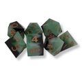 Malachite Smoke - Sharp Edge - Set of 7 Polyhedral Dice
