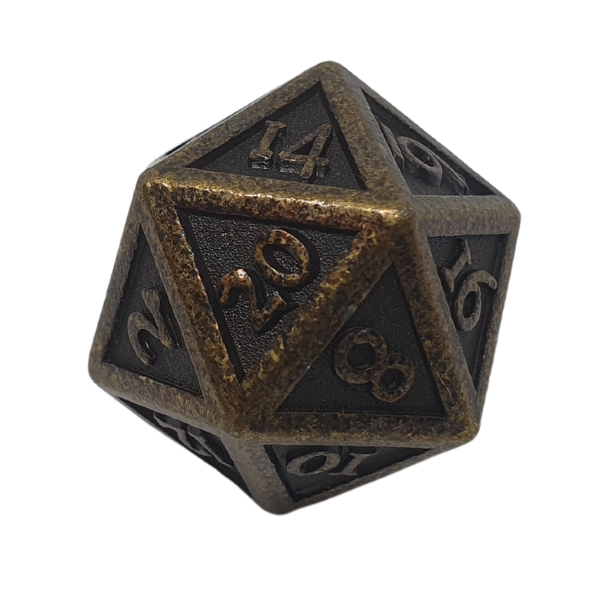 Metal & Drawstring Bag - Set of 7 Polyhedral Dice