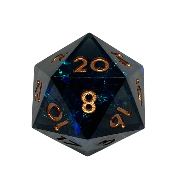 Midnight Nebula - Sharp Edge - Set of 7 Polyhedral Dice