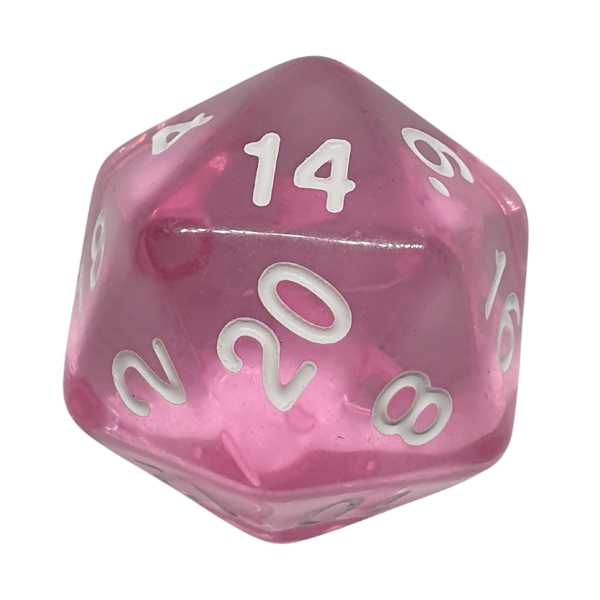 Pink Transparent - Set of 7 Polyhedral Dice