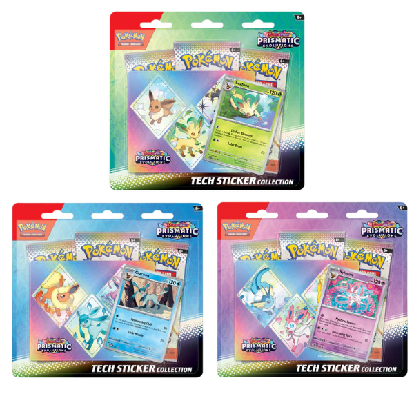 Prismatic Evolutions Tech Sticker Collection (3-Pack)