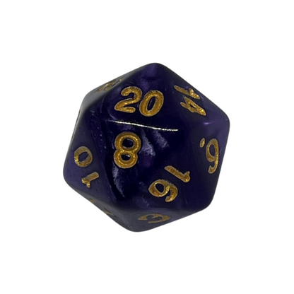 Purple Marble - Set of 7 Polyhedral Dice