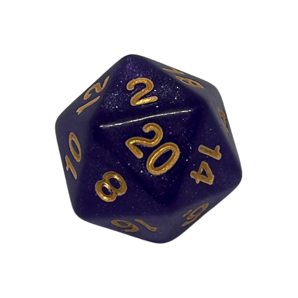 Purple Sparkle - Set of 7 Polyhedral Dice