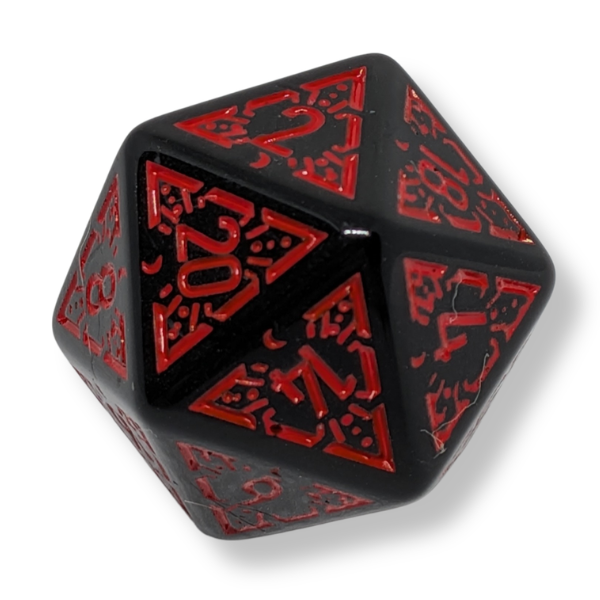 Red Runic - Set of 7 Polyhedral Dice