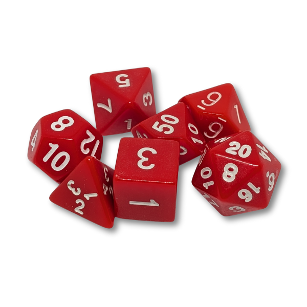 Red Solid - Set of 7 Polyhedral Dice