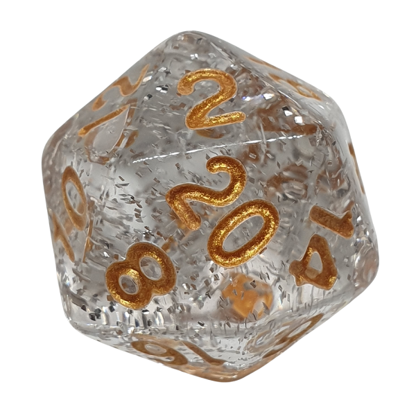 Silver Glitter - Set of 7 Polyhedral Dice