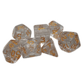 Silver Glitter - Set of 7 Polyhedral Dice