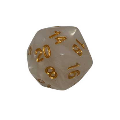 White Marble - Set of 7 Polyhedral Dice