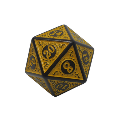 Yellow Ornate - Set of 7 Polyhedral Dice