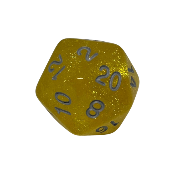 Yellow Sparkle - Set of 7 Polyhedral Dice